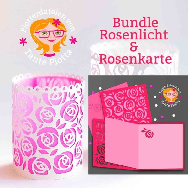 Plotterdatei "Bundle Rosenlicht & Rosenkarte"