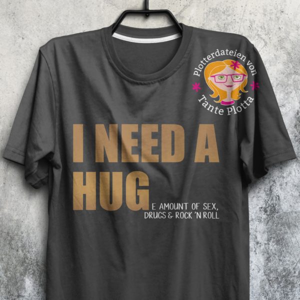 Plotterdatei "I need a hug"