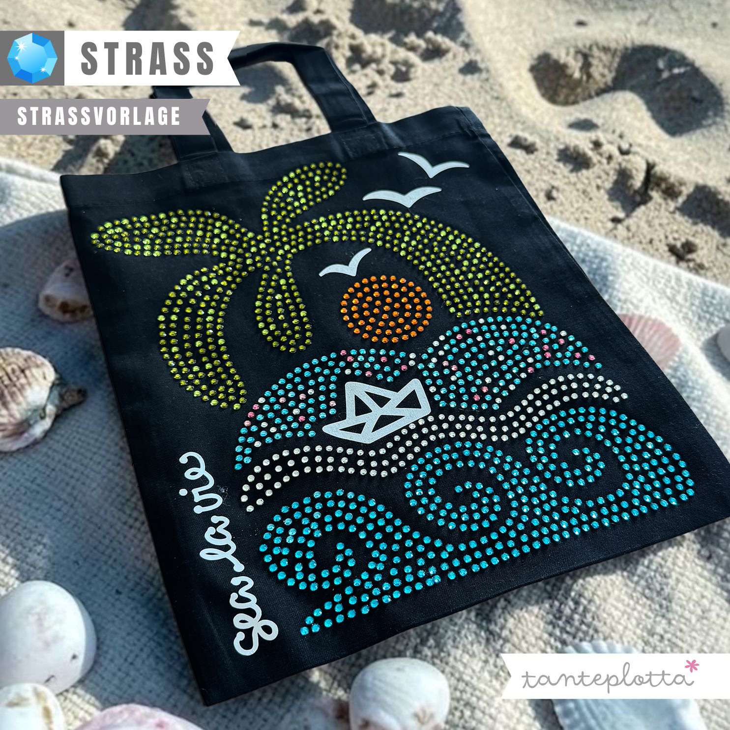 Kopie von Spielebox - 1 Plotterdatei „Sea la vie" Strass SS10 – Bild 1