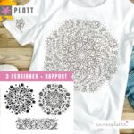 Plotterdatei „Blumenmandala" 3 Versionen + Rapport